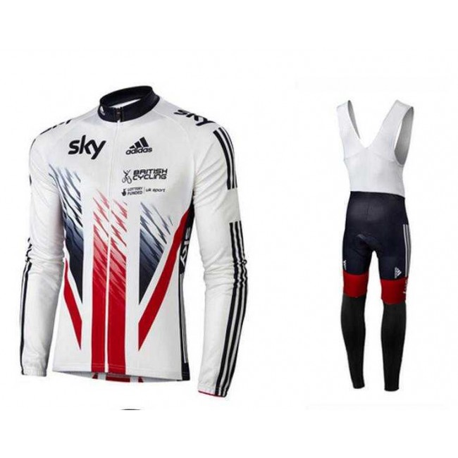2016 SKY British Winter Fahrradbekleidung Radtrikot Langarm+Lang Trägerhose vliezen Rot weiß I4V7P 2016 SKY British Winter Fahrradbekleidung Radtrikot Langarm+Lang Trägerhose vliezen Rot weiß I4V7P