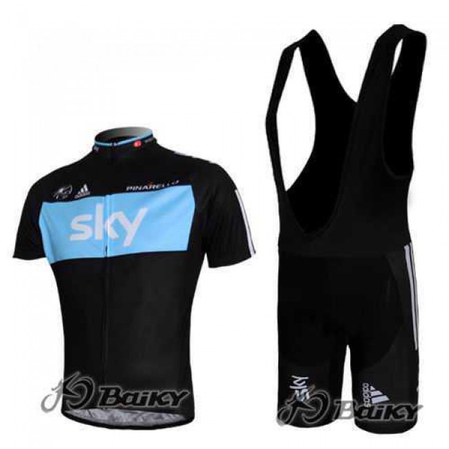 SKY Pro Team Fahrradbekleidung Radteamtrikot Kurzarm+Kurz Radhose Kaufen Schwarz blau 97WR7 SKY Pro Team Fahrradbekleidung Radteamtrikot Kurzarm+Kurz Radhose Kaufen Schwarz blau 97WR7