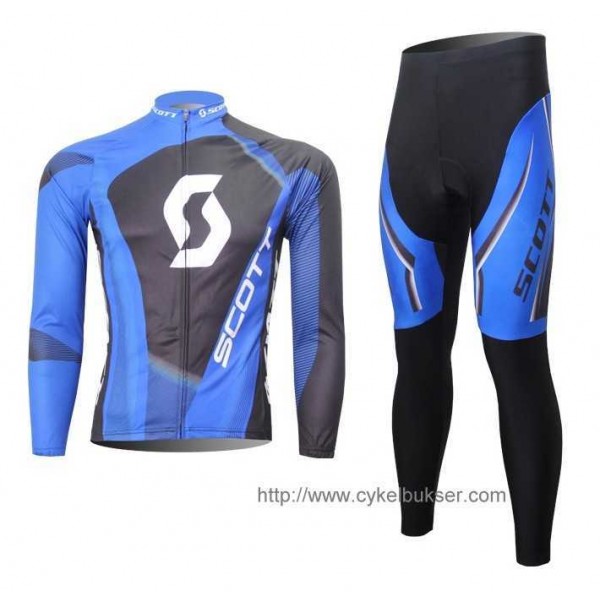 SCOTT RC Pro Fahrradbekleidung Radtrikot Satz Langarm und Lange Radhose blau Schwarz 8Z8UW SCOTT RC Pro Fahrradbekleidung Radtrikot Satz Langarm und Lange Radhose blau Schwarz 8Z8UW