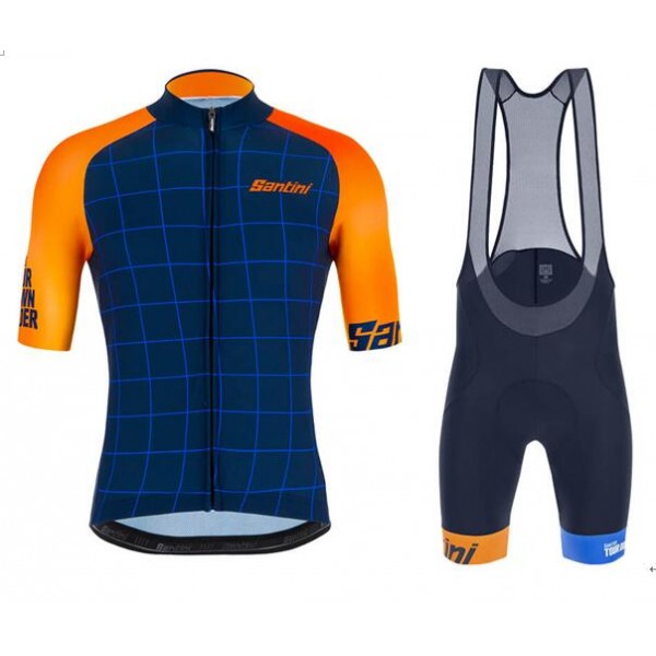 TOUR DOWN UNDER 2020 Fahrradbekleidung Kurzamtrikot+Trägerhose kurz Blau TOUR DOWN UNDER 2020 Fahrradbekleidung Kurzamtrikot+Trägerhose kurz Blau