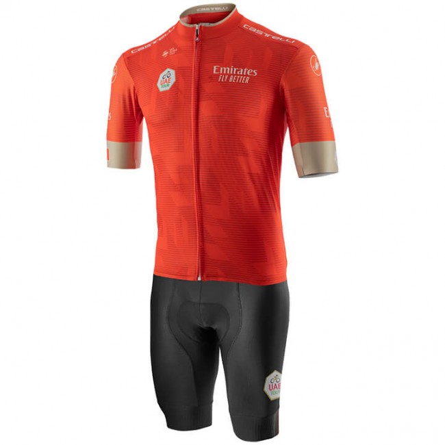 UAE Tour 2020 Fahrradbekleidung Kurzamtrikot+kurze Radhose Orange UAE Tour 2020 Fahrradbekleidung Kurzamtrikot+kurze Radhose Orange