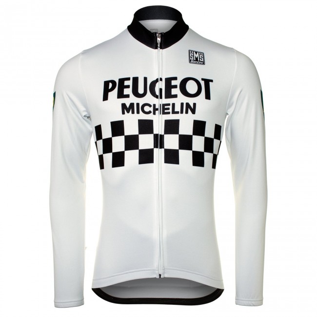 PEUGEOT BP MICHELIN white Fahrradbekleidung Radtrikot Langarm 12WXD PEUGEOT BP MICHELIN white Fahrradbekleidung Radtrikot Langarm 12WXD