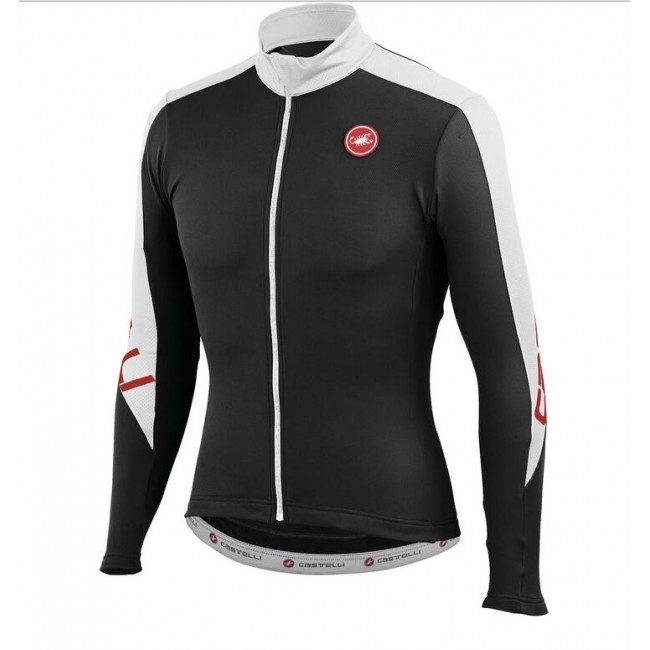 2016 Castelli Klassiek Thermo Fahrradbekleidung Radtrikot Langarmen Schwarz weiß IPI0N 2016 Castelli Klassiek Thermo Fahrradbekleidung Radtrikot Langarmen Schwarz weiß IPI0N