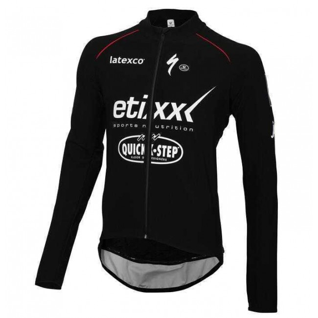 2016 Etixx-Quick Step Fahrradbekleidung Radtrikot Langarm vliezen Schwarz weiß H8XMZ 2016 Etixx-Quick Step Fahrradbekleidung Radtrikot Langarm vliezen Schwarz weiß H8XMZ