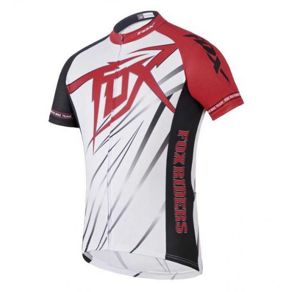 2014 Fox Bike Teams Fahrradtrikot Radsport weiß Rot 3138V 2014 Fox Bike Teams Fahrradtrikot Radsport weiß Rot 3138V