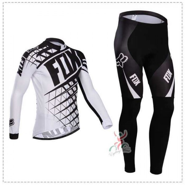 Fox 2014 Fahrradbekleidung Set Langarmtrikot+Lange Radhose Schwarz weiß 0IUZ5 Fox 2014 Fahrradbekleidung Set Langarmtrikot+Lange Radhose Schwarz weiß 0IUZ5