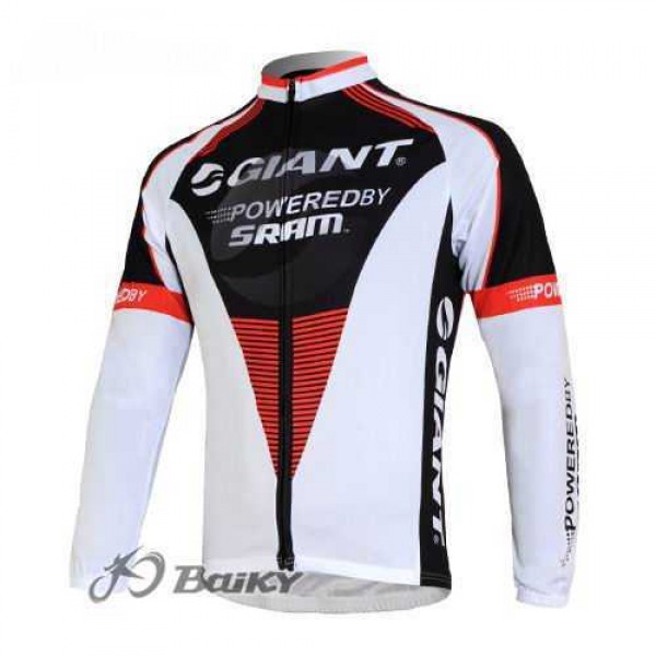 Giant Sram Pro Team Radtrikot Langarm weiß Schwarz Rot 619MC Giant Sram Pro Team Radtrikot Langarm weiß Schwarz Rot 619MC