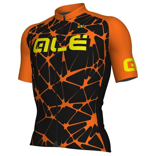 Ale Solid Cracle-Schwarz oranje Fahrradbekleidung Radtrikot 0TAEK Ale Solid Cracle-Schwarz oranje Fahrradbekleidung Radtrikot 0TAEK