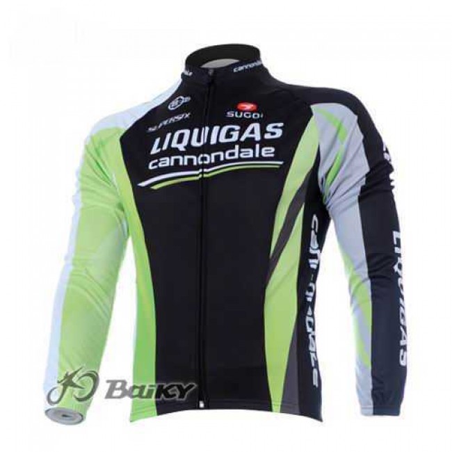 Liquigas Cannondale Pro Team Radtrikot Langarm Schwarz grün 3ZT2Z Liquigas Cannondale Pro Team Radtrikot Langarm Schwarz grün 3ZT2Z
