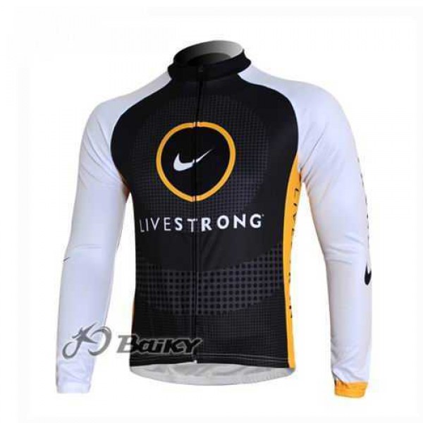 Livestrong Radtrikot Langarm Schwarz weiß AC3N9 Livestrong Radtrikot Langarm Schwarz weiß AC3N9