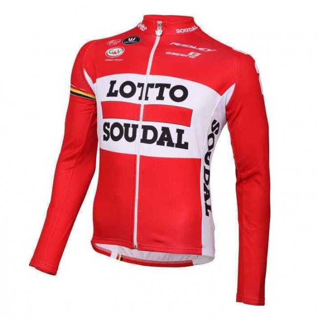 2016 LOTTO SOUDAL Fahrradbekleidung Radtrikot Langarm vliezen Rot 8Q9OY 2016 LOTTO SOUDAL Fahrradbekleidung Radtrikot Langarm vliezen Rot 8Q9OY