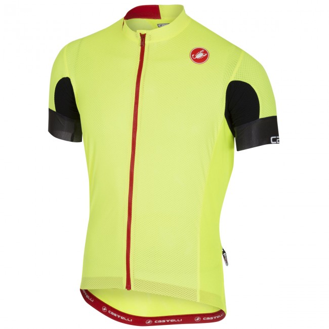 Castelli Aero Race 4.1 Solid gelb fluo Fahrradbekleidung Radtrikot E1YB6 Castelli Aero Race 4.1 Solid gelb fluo Fahrradbekleidung Radtrikot E1YB6