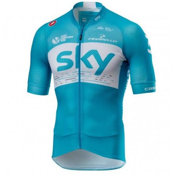 SKY 2018 CASTELLI PODIO FZ Fahrradbekleidung Radtrikot blue 871OK SKY 2018 CASTELLI PODIO FZ Fahrradbekleidung Radtrikot blue 871OK