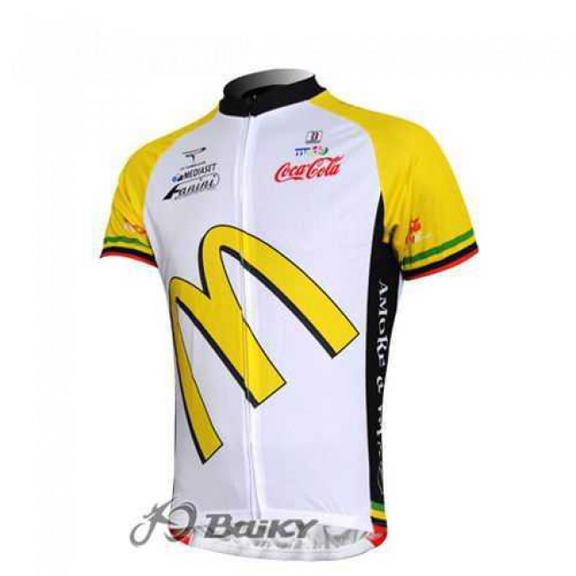 McDonald Legea Pro Team Fahrradtrikot Radsport weiß gelb AXQID McDonald Legea Pro Team Fahrradtrikot Radsport weiß gelb AXQID