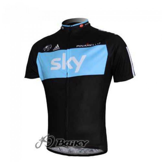 SKY Pro Team Fahrradtrikot Radsport Schwarz blau C2610 SKY Pro Team Fahrradtrikot Radsport Schwarz blau C2610