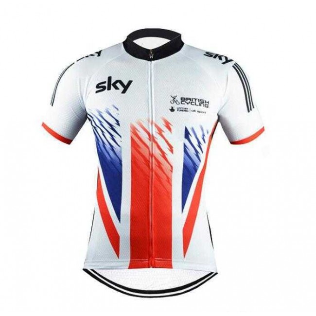 2016 SKY British Fahrradtrikot Radsport Rot weiß 00YD2 2016 SKY British Fahrradtrikot Radsport Rot weiß 00YD2