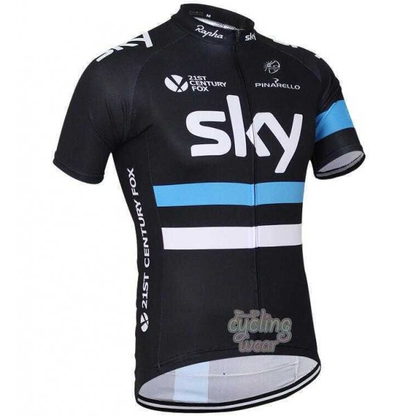 2016 SKY Pro Fahrradtrikot Radsport Schwarz blau weiß 1Q23Z 2016 SKY Pro Fahrradtrikot Radsport Schwarz blau weiß 1Q23Z