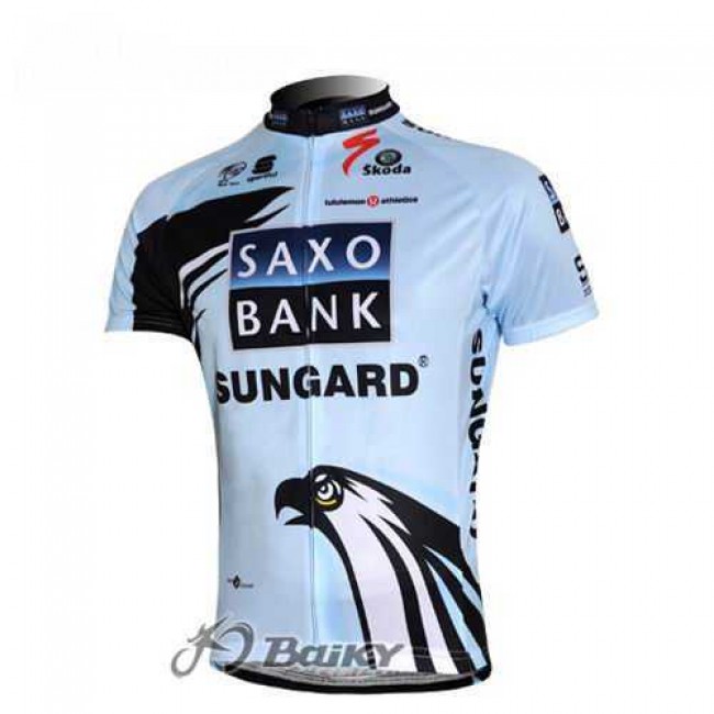 Saxo Bank Sungard Pro Team Fahrradtrikot Radsport weiß 1K595 Saxo Bank Sungard Pro Team Fahrradtrikot Radsport weiß 1K595