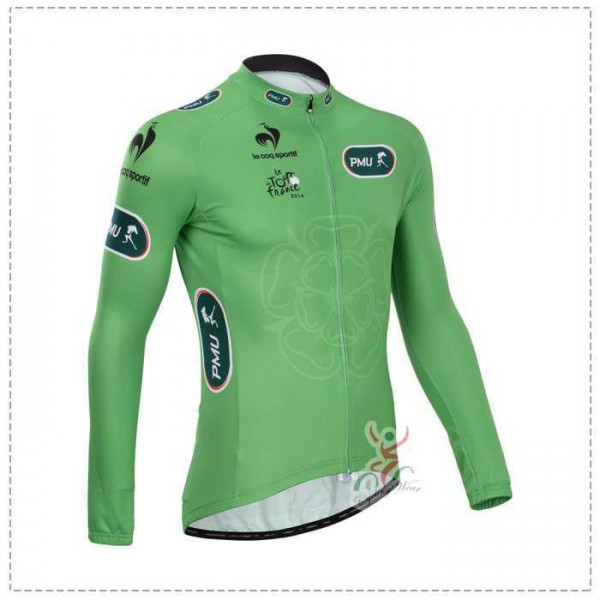 Tour de France le coq sportif 2014 Fahrradbekleidung Radtrikot Langarm grün BJERN Tour de France le coq sportif 2014 Fahrradbekleidung Radtrikot Langarm grün BJERN