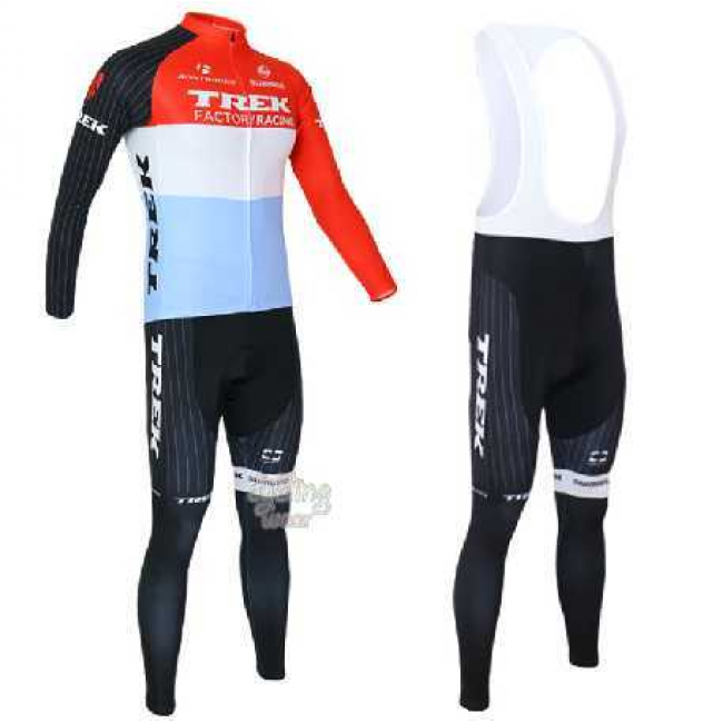 Trek Factory Racing 2014 Fahrradbekleidung Set Langarmtrikot+Lange Trägerhose Rot weiß DNDIY Trek Factory Racing 2014 Fahrradbekleidung Set Langarmtrikot+Lange Trägerhose Rot weiß DNDIY