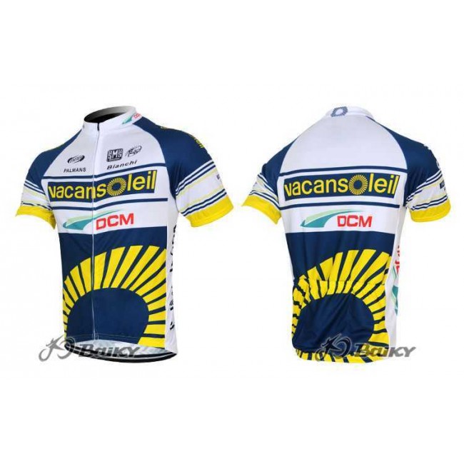 2012 Vacansoleil-DCM Fahrradtrikot Radsport weiß blau gelb 7CD1U 2012 Vacansoleil-DCM Fahrradtrikot Radsport weiß blau gelb 7CD1U