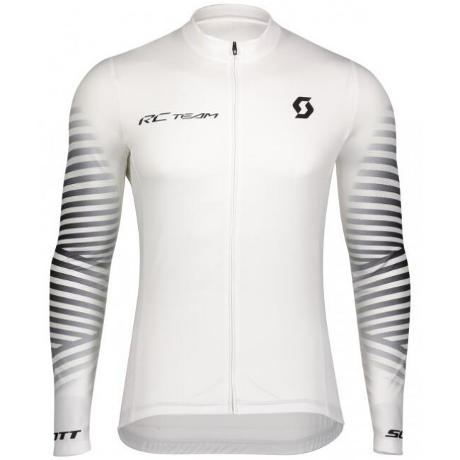 2020 SCOTT RC TEAM 10 Radtrikot langarm Weiß 2020 SCOTT RC TEAM 10 Radtrikot langarm Weiß