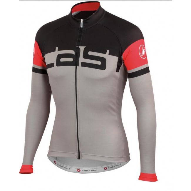 2016 Castelli Unavolta Fahrradbekleidung Radtrikot Langarmen grijs Schwarz OPRG8 2016 Castelli Unavolta Fahrradbekleidung Radtrikot Langarmen grijs Schwarz OPRG8