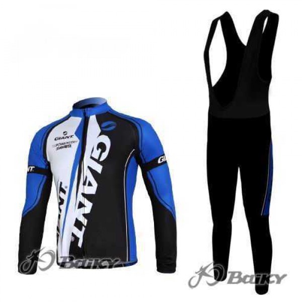 Giant Sram Pro Team Fahrradbekleidung Set Langarmtrikot+Lange Trägerhose blau weiß Schwarz WYUGD Giant Sram Pro Team Fahrradbekleidung Set Langarmtrikot+Lange Trägerhose blau weiß Schwarz WYUGD