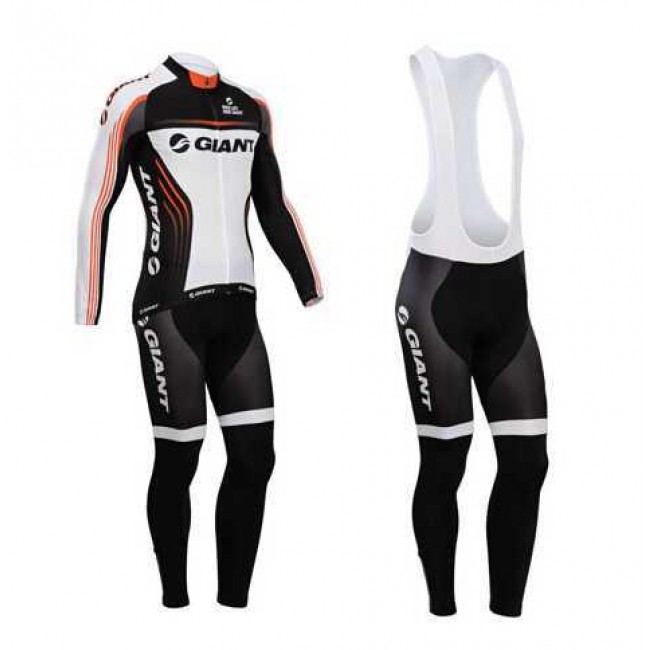 Kopen Giant 2014 Fahrradbekleidung Set Langarmtrikot+Lange Trägerhose Schwarz weiß YQCMF Kopen Giant 2014 Fahrradbekleidung Set Langarmtrikot+Lange Trägerhose Schwarz weiß YQCMF