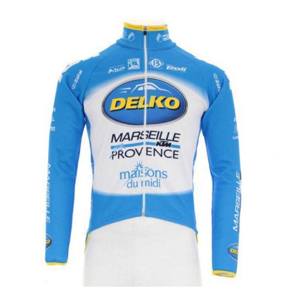 2016 KTM-Delko Marseille Provence Set Fahrradbekleidung Radtrikot Langarm vliezen blau WU2TX 2016 KTM-Delko Marseille Provence Set Fahrradbekleidung Radtrikot Langarm vliezen blau WU2TX