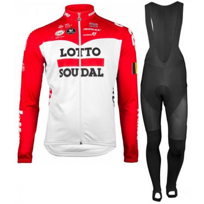 Lotto Soudal 2018 Fahrradbekleidung Set Langarmtrikot+Lange Trägerhose P1AML Lotto Soudal 2018 Fahrradbekleidung Set Langarmtrikot+Lange Trägerhose P1AML