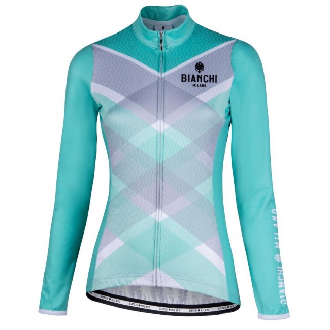BIANCHI MILANO Damen Cornedo celeste Fahrradbekleidung Radtrikot Langarm VAE70 BIANCHI MILANO Damen Cornedo celeste Fahrradbekleidung Radtrikot Langarm VAE70