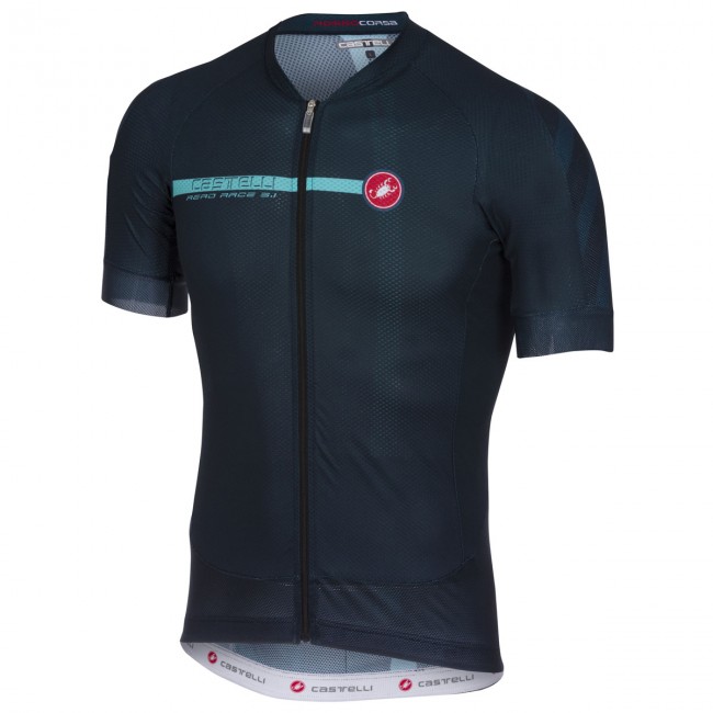 Castelli Aero Race 5.1 blau Fahrradbekleidung Radtrikot R5BRE Castelli Aero Race 5.1 blau Fahrradbekleidung Radtrikot R5BRE