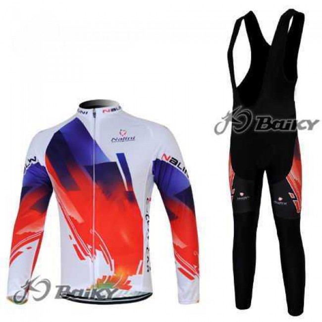 Nalini Pro Team Fahrradbekleidung Set Langarmtrikot+Lange Trägerhose Rot weiß VHLPD Nalini Pro Team Fahrradbekleidung Set Langarmtrikot+Lange Trägerhose Rot weiß VHLPD