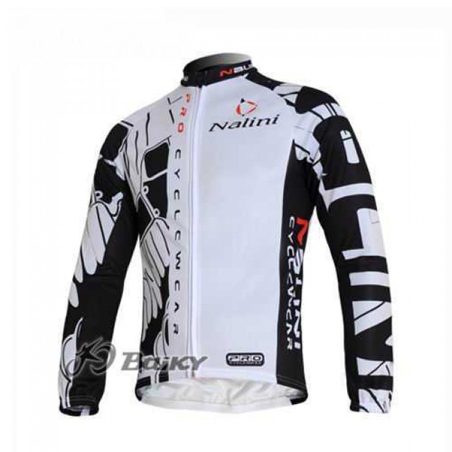 Nalini Pro Team Radtrikot Langarm weiß Schwarz QDX10 Nalini Pro Team Radtrikot Langarm weiß Schwarz QDX10