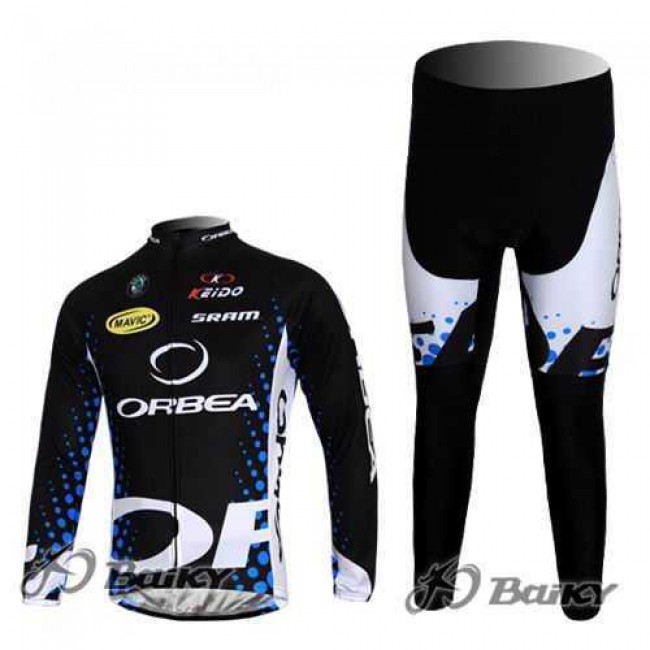 Orbea Pro Team Fahrradbekleidung Set Langarmtrikot+Lange Radhose Schwarz blau NNSX1 Orbea Pro Team Fahrradbekleidung Set Langarmtrikot+Lange Radhose Schwarz blau NNSX1
