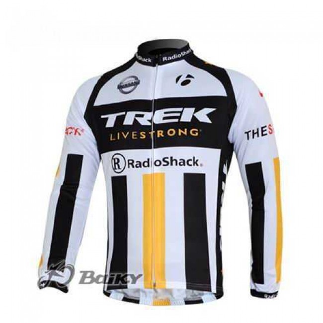 RidioShack Trek Nissan Livestrong Radtrikot Langarm weiß Schwarz gelb WV1H0 RidioShack Trek Nissan Livestrong Radtrikot Langarm weiß Schwarz gelb WV1H0