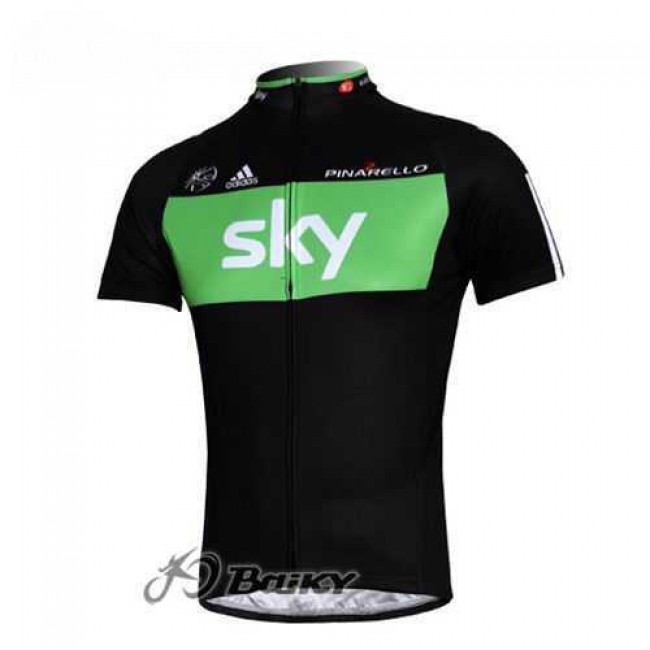 SKY Pro Team Fahrradtrikot Radsport Schwarz grün O7554 SKY Pro Team Fahrradtrikot Radsport Schwarz grün O7554