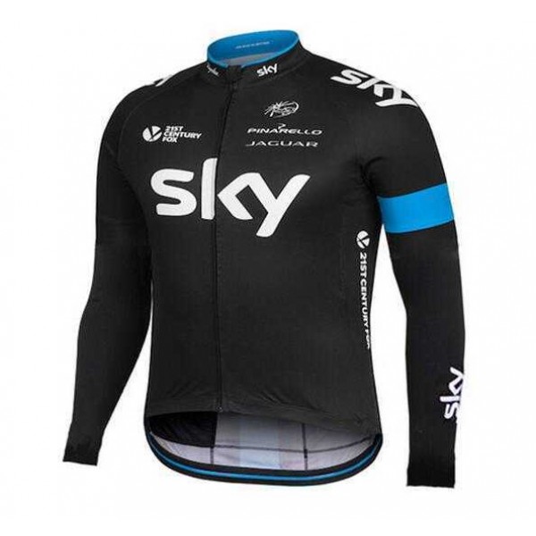 2016 SKY Fahrradbekleidung Radtrikot Langarm vliezen Schwarz blau NH3AK 2016 SKY Fahrradbekleidung Radtrikot Langarm vliezen Schwarz blau NH3AK
