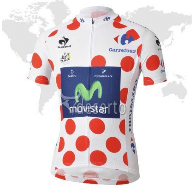 Movistar Tour de France Dot-achtige Fahrradtrikot Radsport MONJ9 Movistar Tour de France Dot-achtige Fahrradtrikot Radsport MONJ9